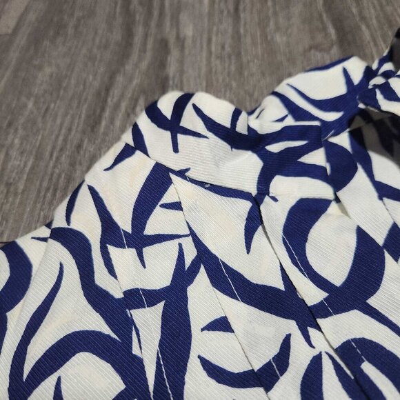 Vintage 60s navy blue and white empire waist babydoll maxi column dress - Picture 14 of 15